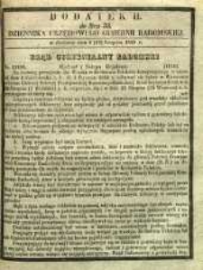 Dziennik Urzędowy Gubernii Radomskiej, 1855, nr 33, dod. II