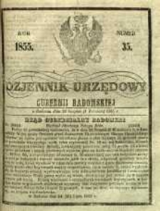 Dziennik Urzędowy Gubernii Radomskiej, 1855, nr 35