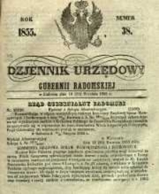 Dziennik Urzędowy Gubernii Radomskiej, 1855, nr 38