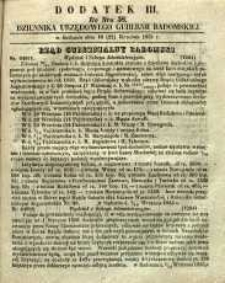 Dziennik Urzędowy Gubernii Radomskiej, 1855, nr 38, dod. III