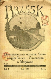 Brzask: Dwumiesięcznik uczennic Seminarium Nauczycielskiego w Mari&oacute;wce, 1936, R. 10, nr 34