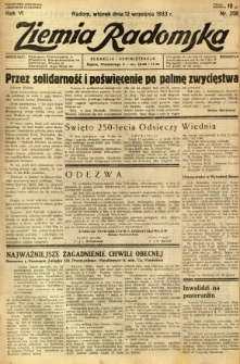 Ziemia Radomska, 1933, R. 6, nr 208
