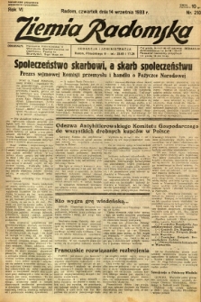 Ziemia Radomska, 1933, R. 6, nr 210