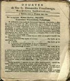 Dziennik Urzędowy Województwa Sandomierskiego, 1830, nr 37, dod.