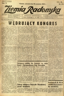 Ziemia Radomska, 1933, R. 6, nr 214