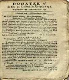 Dziennik Urzędowy Województwa Sandomierskiego, 1830, nr 42, dod. II