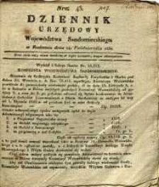 Dziennik Urzędowy Województwa Sandomierskiego, 1830, nr 43