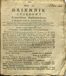 Dziennik Urzędowy Województwa Sandomierskiego, 1830, nr 44