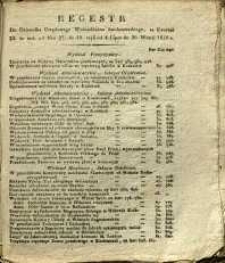 Regestr do Dziennika Urzędowego, Województwa Sandomierskiego za kwartał III to jest: od Nru 27 do 39 czyli od 4 Lipca do 26 Września 1830 r.
