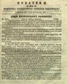 Dziennik Urzędowy Gubernii Radomskiej, 1855, nr 41, dod. II