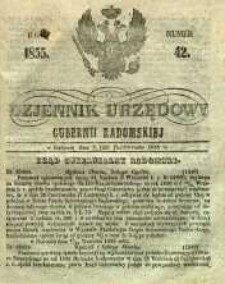 Dziennik Urzędowy Gubernii Radomskiej, 1855, nr 42