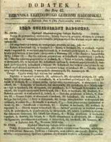 Dziennik Urzędowy Gubernii Radomskiej, 1855, nr 42, dod. I