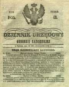 Dziennik Urzędowy Gubernii Radomskiej, 1855, nr 43