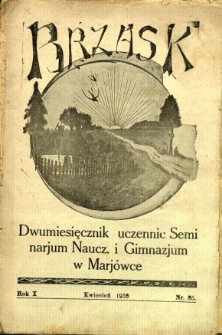 Brzask: Dwumiesięcznik uczennic Seminarium Nauczycielskiego w Mari&oacute;wce, 1936, R. 10, nr 35