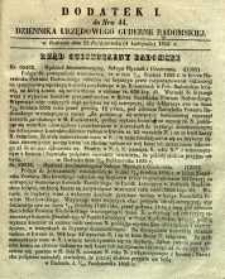 Dziennik Urzędowy Gubernii Radomskiej, 1855, nr 44, dod. I