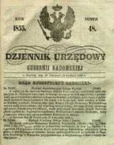 Dziennik Urzędowy Gubernii Radomskiej, 1855, nr 48