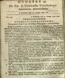 Dziennik Urzędowy Województwa Sandomierskiego, 1832, nr 8, dod. II