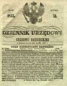 Dziennik Urzędowy Gubernii Radomskiej, 1855, nr 51