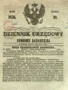 Dziennik Urzędowy Gubernii Radomskiej, 1856, nr 30