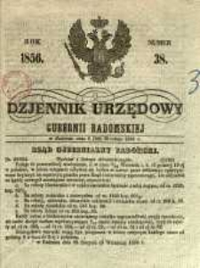 Dziennik Urzędowy Gubernii Radomskiej, 1856, nr 38
