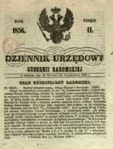 Dziennik Urzędowy Gubernii Radomskiej, 1856, nr 41
