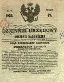 Dziennik Urzędowy Gubernii Radomskiej, 1856, nr 49