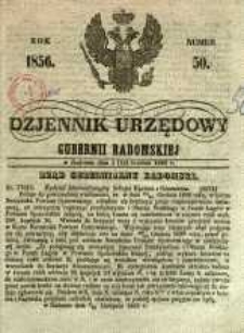Dziennik Urzędowy Gubernii Radomskiej, 1856, nr 50