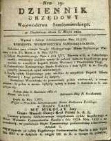 Dziennik Urzędowy Województwa Sandomierskiego, 1832, nr 19