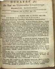 Dziennik Urzędowy Województwa Sandomierskiego, 1832, nr 20, dod. IV