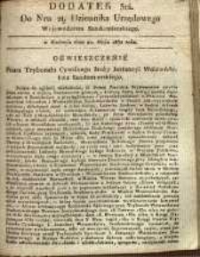 Dziennik Urzędowy Województwa Sandomierskiego, 1832, nr 21, dod. III