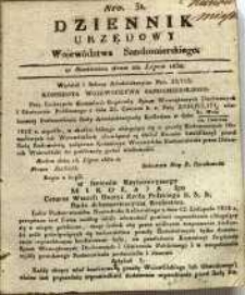 Dziennik Urzędowy Województwa Sandomierskiego, 1832, nr 31