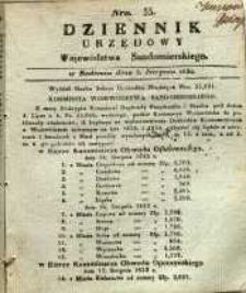 Dziennik Urzędowy Województwa Sandomierskiego, 1832, nr 33