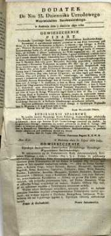 Dziennik Urzędowy Województwa Sandomierskiego, 1832, nr 33, dod.