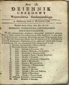 Dziennik Urzędowy Województwa Sandomierskiego, 1832, nr 38