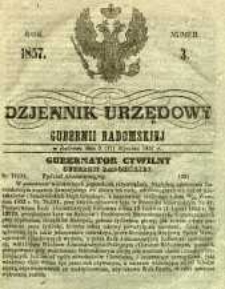 Dziennik Urzędowy Gubernii Radomskiej, 1857, nr 3