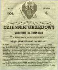 Dziennik Urzędowy Gubernii Radomskiej, 1857, nr 6