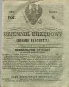 Dziennik Urzędowy Gubernii Radomskiej, 1857, nr 8