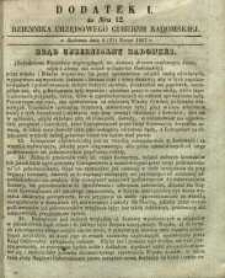 Dziennik Urzędowy Gubernii Radomskiej, 1857, nr 12, dod. I