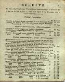 Regestr Do Dzeinnika Urzędowego Wojewóztwa Sandomierskiego za Kwartał III to jest od Nru 28 do Nru 41 czyli od 1 Lipca do 30 Września 1832 r.