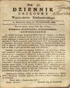 Dziennik Urzędowy Województwa Sandomierskiego, 1832, nr 45