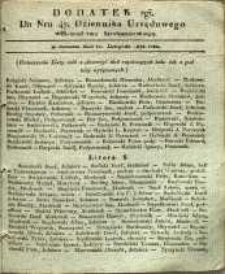 Dziennik Urzędowy Województwa Sandomierskiego, 1832, nr 47, dod. II