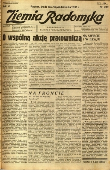 Ziemia Radomska, 1933, R. 6, nr 239