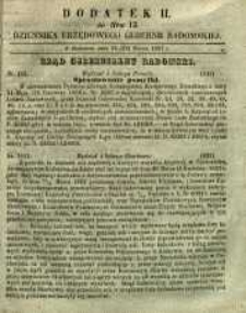 Dziennik Urzędowy Gubernii Radomskiej, 1857, nr 13, dod. II