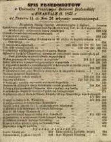 Spis Przedmiotów w Dzienniku Urzędowym Gubernii Radomskiej w kwartale II 1857 r. od numeru 14 do nr 26 włącznie zamieszczonych