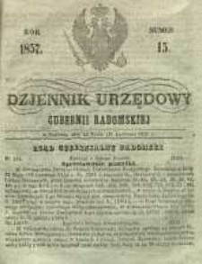 Dziennik Urzędowy Gubernii Radomskiej, 1857, nr 15