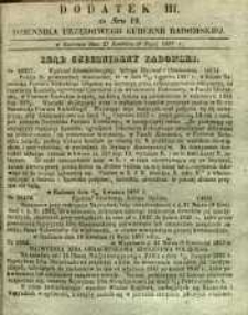 Dziennik Urzędowy Gubernii Radomskiej, 1857, nr 19, dod. III