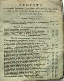 Regestr Do Dzeinnika Urzędowego Wojewóztwa Sandomierskiego za Kwartał IV to jest: od Nru 42 do Nru 54 czyli od 1 Października do 31 Grudnia roku 1832