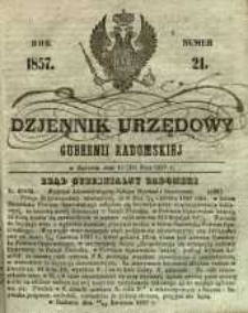 Dziennik Urzędowy Gubernii Radomskiej, 1857, nr 21