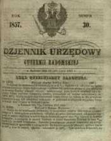 Dziennik Urzędowy Gubernii Radomskiej, 1857, nr 30
