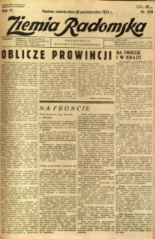 Ziemia Radomska, 1933, R. 6, nr 248